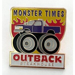 Outback Steakhouse Restaurant Monster Times Truck Big Wheels Lapel Pin
